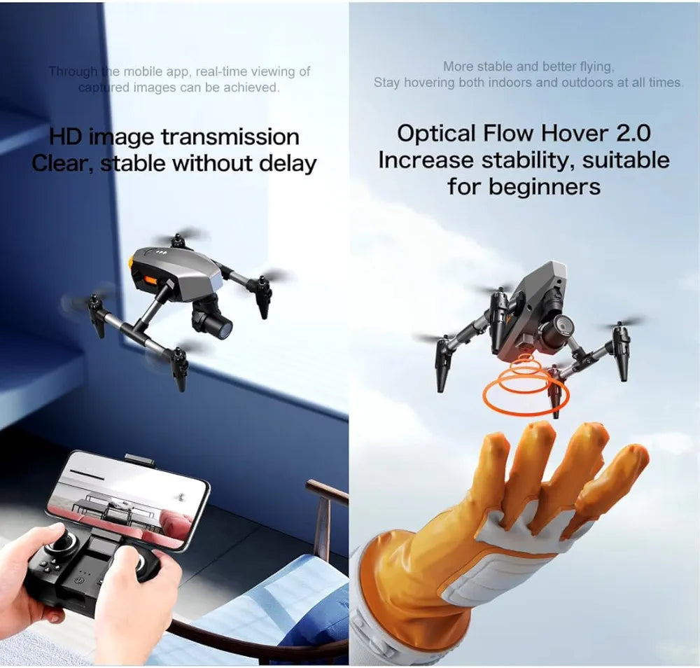 wayauraFit SkyLite 4K | Compact Toy Drone with Brushless Motors, Foldable Design & Smart Flight Features