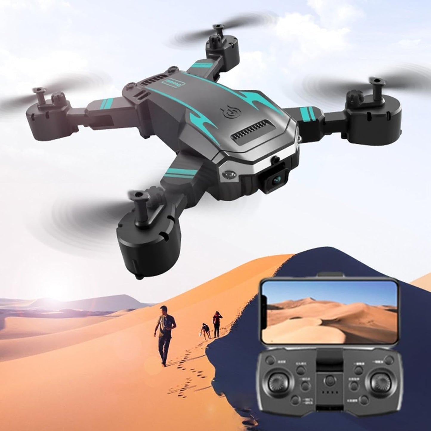 wayauraFit AeroX 4K | Brushless Foldable Drone with 4K UHD Camera & 45-Min Flight Time