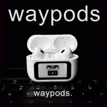 wayauraPods Screen 2 – Premium Wireless Earbuds with Touch Display, ANC, and GPS Tracking