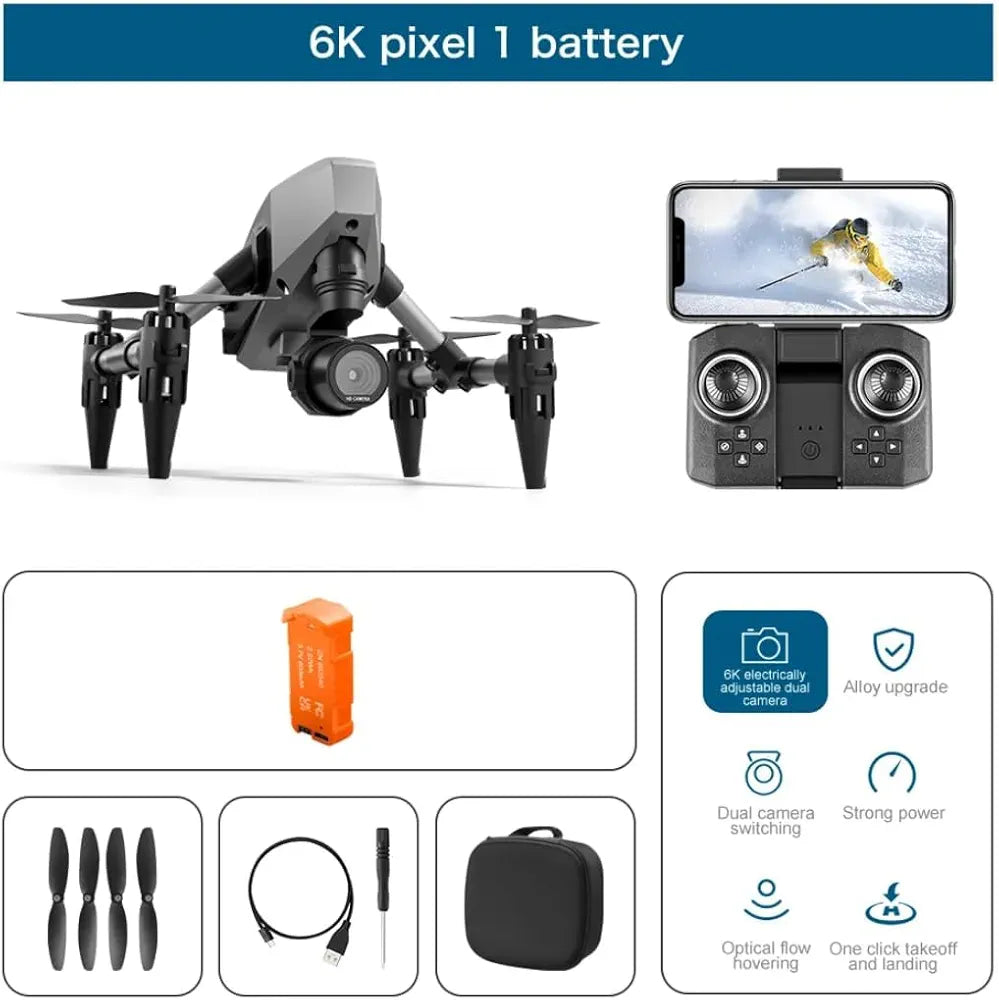 wayauraFit SkyLite 4K | Compact Toy Drone with Brushless Motors, Foldable Design & Smart Flight Features
