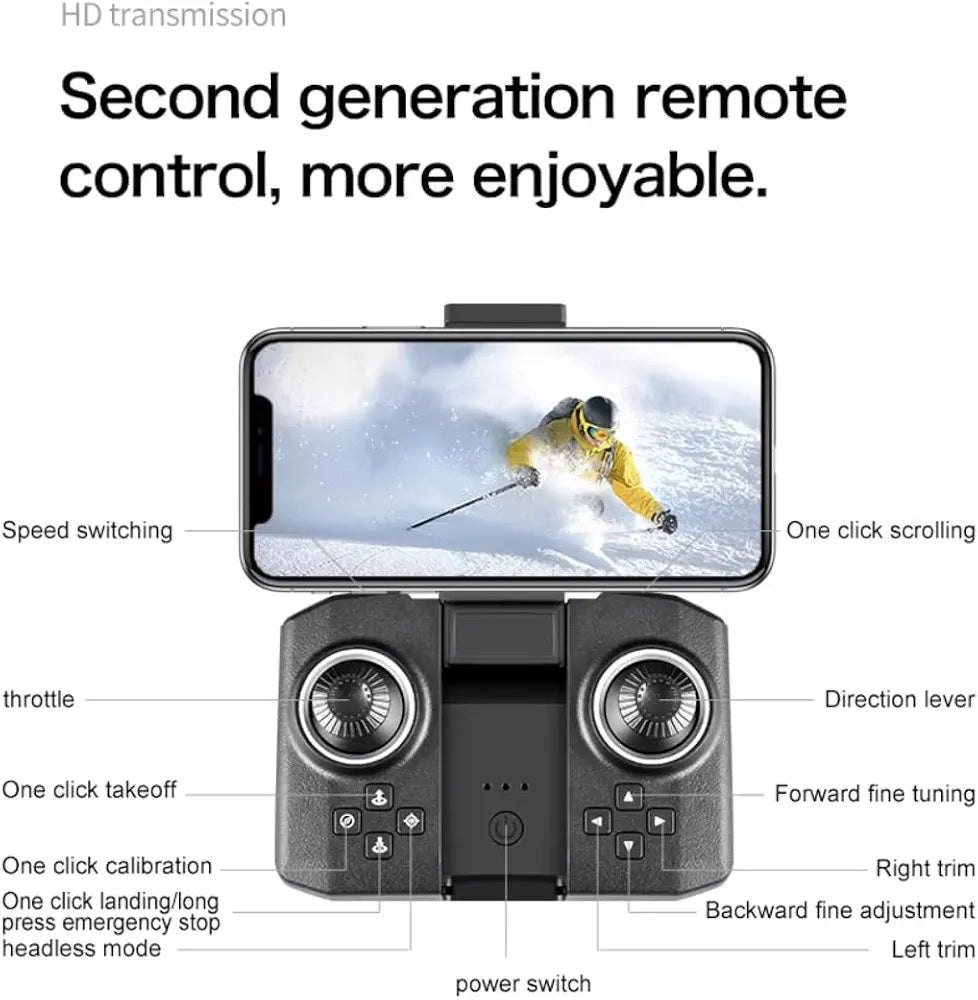 wayauraFit SkyLite 4K | Compact Toy Drone with Brushless Motors, Foldable Design & Smart Flight Features