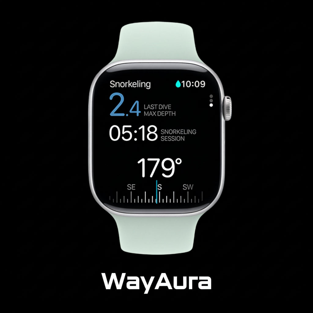 wayauraFit Series 10 Smartwatch – 1.91" Full Touch Display, Bluetooth Calling, GPS, SpO2, Heart Rate Monitor, 6-Day Battery, Hassle-Free Warranty