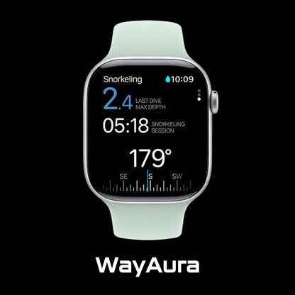 wayauraFit Series 10 Smartwatch – 1.91" Full Touch Display, Bluetooth Calling, GPS, SpO2, Heart Rate Monitor, 6-Day Battery, Hassle-Free Warranty