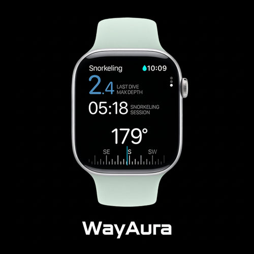 wayauraFit Series 10 Smartwatch – 1.91" Full Touch Display, Bluetooth Calling, GPS, SpO2, Heart Rate Monitor, 6-Day Battery, Hassle-Free Warranty